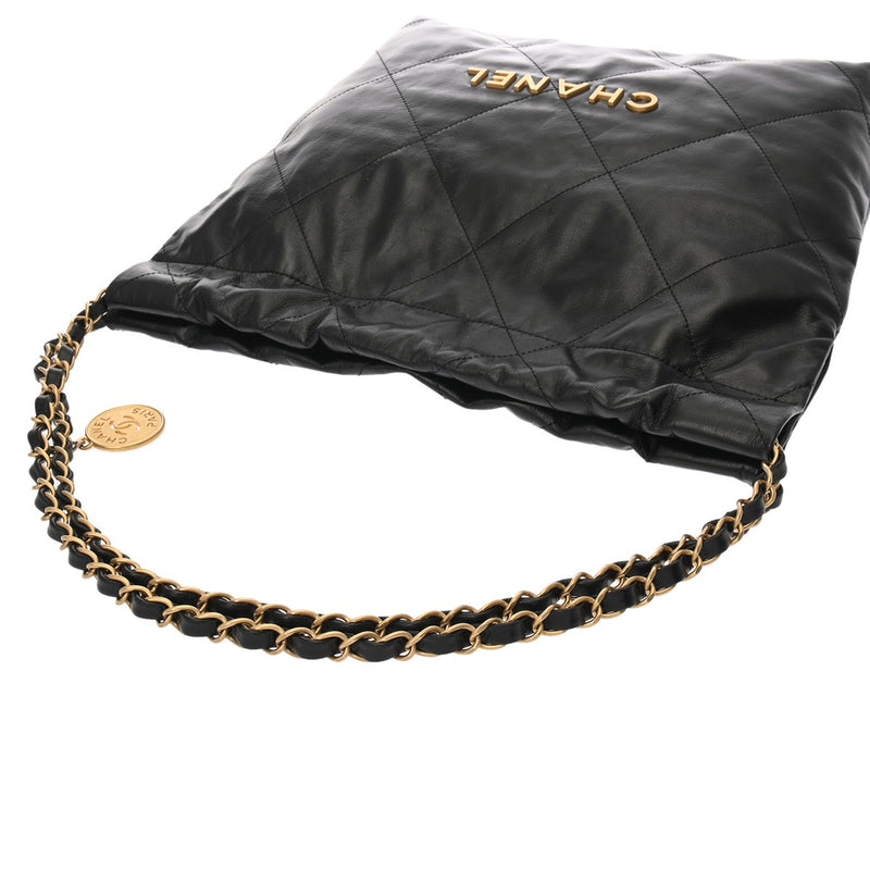 CHANEL シャネル シャネル 22 スモールショルダーバッグ ブラック AS3980 レディース カーフ 2WAYバッグ Aランク 中古 銀蔵