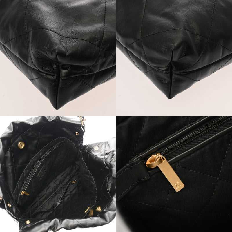 CHANEL シャネル シャネル 22 スモールショルダーバッグ ブラック AS3980 レディース カーフ 2WAYバッグ Aランク 中古 銀蔵