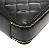 CHANEL シャネル トップハンドル ブラック レディース シャイニーカーフスキン バニティバッグ Aランク 中古 銀蔵