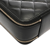 CHANEL シャネル トップハンドル ブラック レディース シャイニーカーフスキン バニティバッグ Aランク 中古 銀蔵