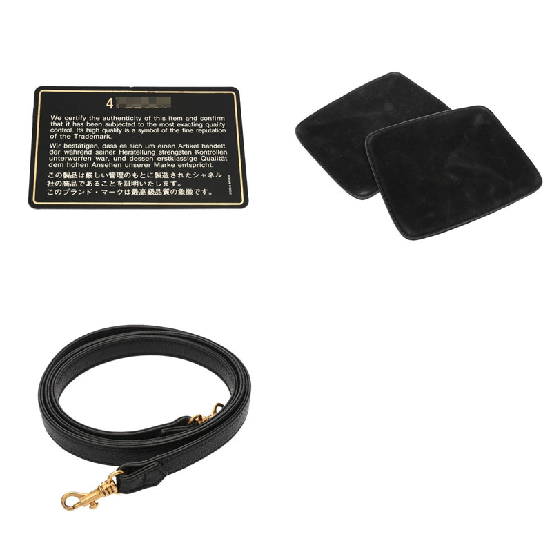 CHANEL シャネル ココマーク 2WAY ブラック レディース キャビアスキン バニティバッグ Bランク 中古 銀蔵