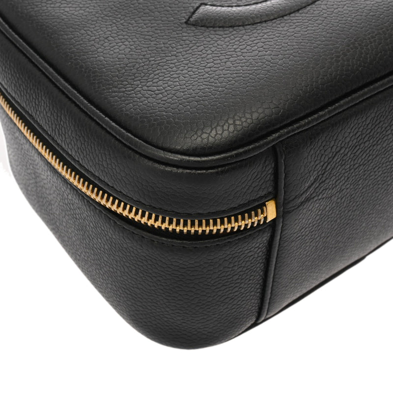 CHANEL シャネル ココマーク 2WAY ブラック レディース キャビアスキン バニティバッグ Bランク 中古 銀蔵