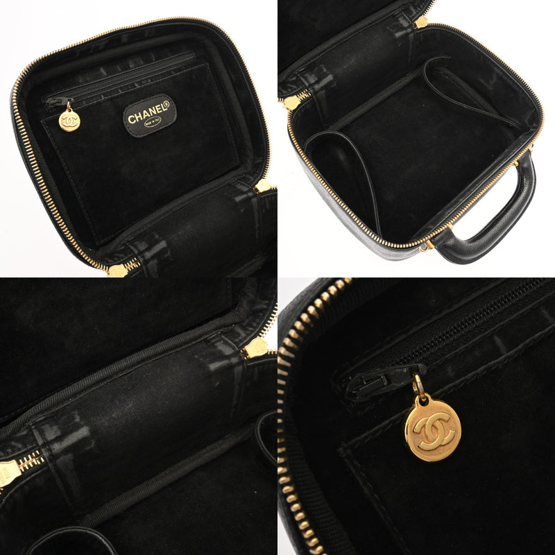 CHANEL シャネル ココマーク 2WAY ブラック レディース キャビアスキン バニティバッグ Bランク 中古 銀蔵