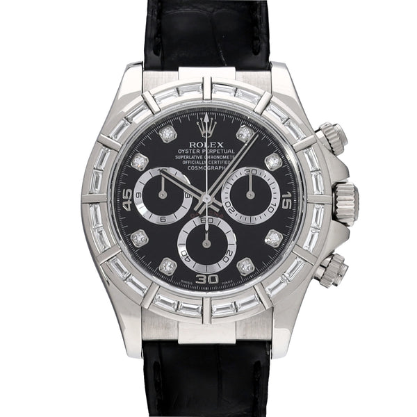 ロレックス コスモグラフ デイトナ 116589BR M番(2008年頃製造) ブラック/ダイヤモンド メンズ 腕時計 自動巻き 中古 銀蔵
