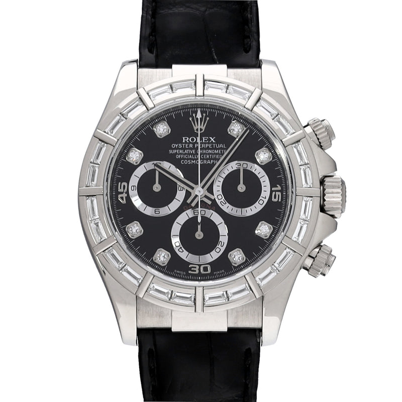 ロレックス コスモグラフ デイトナ 116589BR M番(2008年頃製造) ブラック/ダイヤモンド メンズ 腕時計 自動巻き 中古 銀蔵