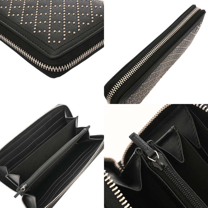 GUCCI グッチ ラウンドファスナー ディアマンテ スタッズ ブラック 449391 メンズ レザー 長財布 未使用 銀蔵