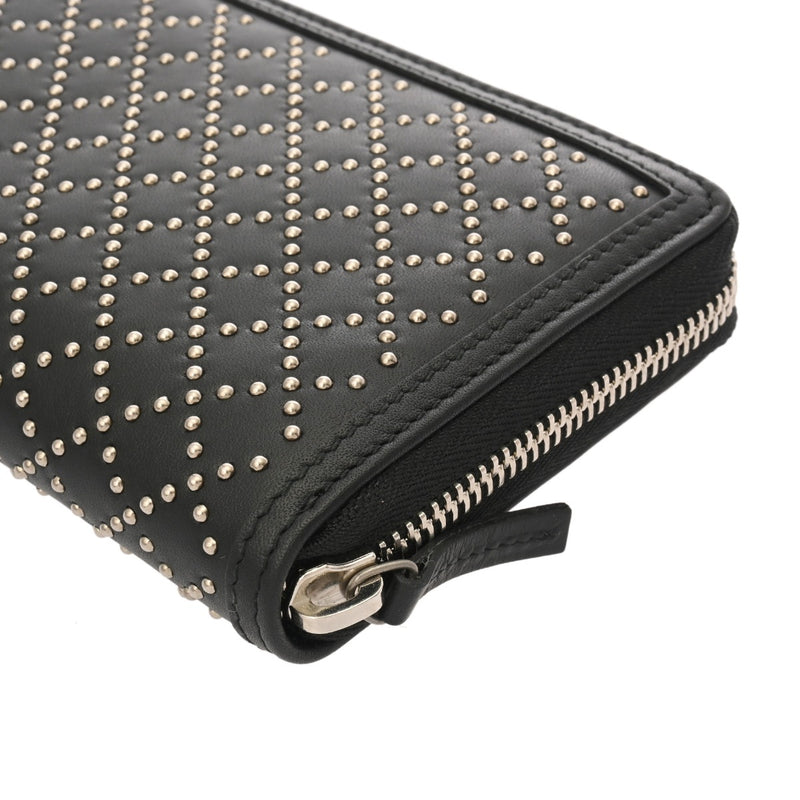 GUCCI グッチ ラウンドファスナー ディアマンテ スタッズ ブラック 449391 メンズ レザー 長財布 未使用 銀蔵