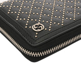 GUCCI グッチ ラウンドファスナー ディアマンテ スタッズ ブラック 449391 メンズ レザー 長財布 未使用 銀蔵