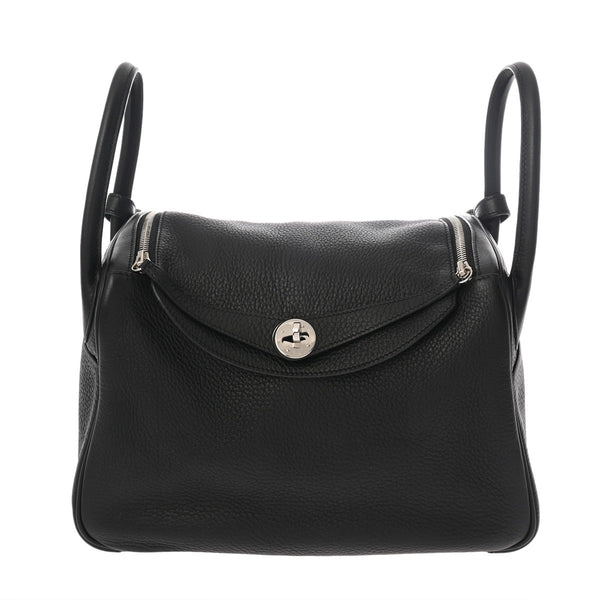 HERMES エルメス リンディ 30 2WAY ブラック □J刻印(2006年頃) レディース トリヨンクレマンス ショルダーバッグ ABランク 中古 銀蔵