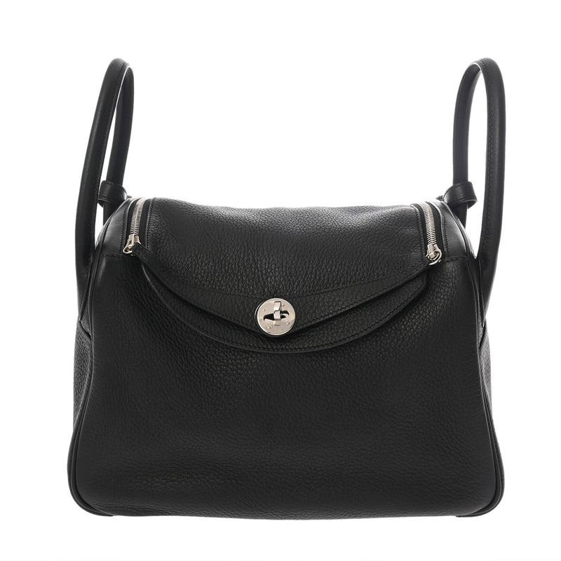 HERMES エルメス リンディ 30 2WAY ブラック □J刻印(2006年頃) レディース トリヨンクレマンス ショルダーバッグ ABランク 中古 銀蔵