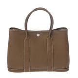 HERMES エルメス ガーデンパーティ TPM エトゥープ C刻印(2018年頃) レディース ネゴンダ ハンドバッグ 未使用 銀蔵