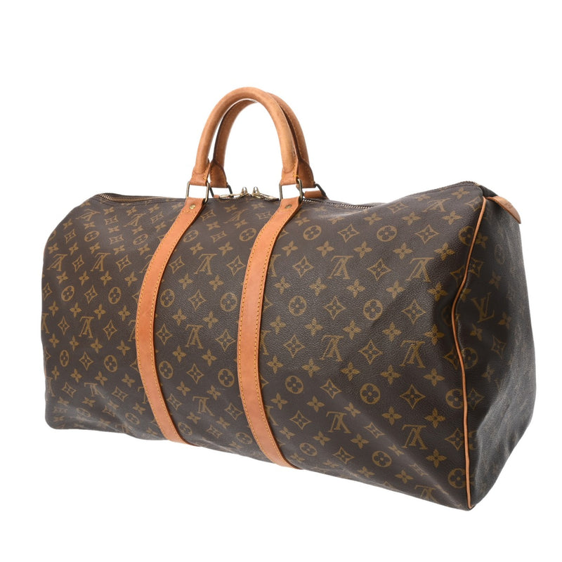 LOUIS VUITTON キーポル ボストンバッグ モノグラム LOUIS VUITTON ルイヴィトン モノグラム キーポル 55 ブラウン M41424