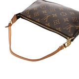 LOUIS VUITTON ルイヴィトン モノグラム ポシェットアクセソワール ブラウン M40712 ユニセックス モノグラムキャンバス アクセサリーポーチ ABランク 中古 銀蔵