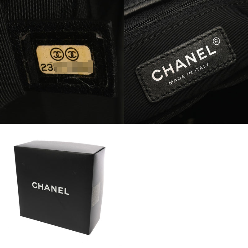 CHANEL シャネル マトラッセ 巾着 黒 レディース ラムスキン