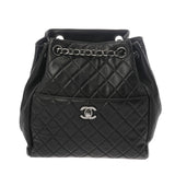 CHANEL シャネル マトラッセ 巾着 黒 レディース ラムスキン ショルダーバッグ Aランク 中古 銀蔵