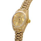 ロレックス デイトジャスト 10Pダイヤ 69178G T番(1996年頃製造) シャンパン/ダイヤモンド レディース 腕時計 自動巻き 中古 銀蔵