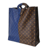 LOUIS VUITTON ルイヴィトン モノグラム スプリット トート ブラウン/ネイビー M43860 メンズ モノグラムキャンバス トートバッグ Aランク 中古 銀蔵