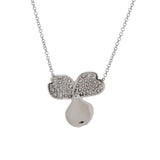 TIFFANY&Co. ティファニー ペーパーフラワー ダイヤ レディース Pt950プラチナ ネックレス Aランク 中古 銀蔵