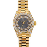 ロレックス デイトジャスト ベゼルラグダイヤ 69158MR L番(1990年頃) グレーミリヤード レディース 腕時計 自動巻き 中古 銀蔵