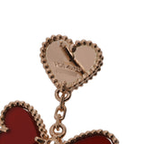 VAN CLEEF & ARPELS ヴァンクリーフ＆アーペル スウィート ハート スウィート カーネリアン ダイヤ VCARN5PP00 レディース K18ピンクゴールド PG ピアス Aランク 中古 銀蔵