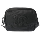 CHANEL シャネル ココマーク ブラック レディース レザー ショルダーバッグ Bランク 中古 銀蔵