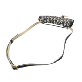 CHRISTIAN DIOR クリスチャンディオール オブリーク サドルスリムポーチ ブルー S5467CRIW レディース ジャガードキャンバス ショルダーバッグ ABランク 中古 銀蔵