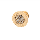 BVLGARI ブルガリ ブルガリブルガリ ダイヤ レディース K18イエローゴールド YG ピアス Aランク 中古 銀蔵