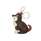 LOUIS VUITTON ルイヴィトン モノグラム ポルトクレアニマル ドッグ ブラウン MP1995 ユニセックス モノグラムキャンバス キーホルダー 新同 中古 銀蔵