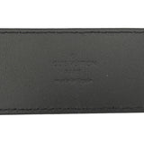 LOUIS VUITTON ルイヴィトン サンチュール LV フラッグ ブラック MP129T メンズ カーフ ベルト 新同 中古 銀蔵