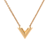 LOUIS VUITTON ルイヴィトン エセンシャル V 旧型 M61083 レディース GP ネックレス Aランク 中古 銀蔵