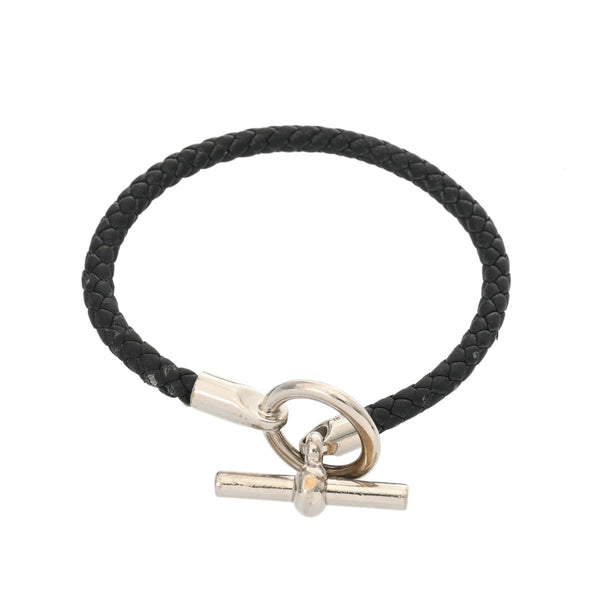 エルメス Hermes ジャンボフックチョーカー 2連ブレスレット レザー 