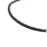 HERMES エルメス グレナン ブレスレット ブラック シルバー金具 ユニセックス レザー ブレスレット Bランク 中古 銀蔵