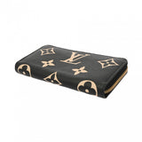 LOUIS VUITTON ルイヴィトン モノグラムアンプラント ジッピーウォレット バイカラー ブラック/ベージュ M80481 レディース レザー 長財布 Aランク 中古 銀蔵