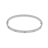 CARTIER カルティエ ラブ ブレスレットSM 6PD #17 レディース K18ホワイトゴールド WG ブレスレット Aランク 中古 銀蔵