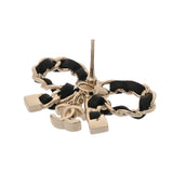 CHANEL シャネル ラインストーン リボン A25B レディース GP レザー ラインストーン ピアス Aランク 中古 銀蔵