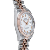 ロレックス デイトジャスト 116231 ランダムシリアル ホワイト レディース 腕時計 自動巻き 中古 銀蔵