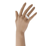 BVLGARI ブルガリ B-ZERO1 リング #53 11.5号 メンズ K18ピンクゴールド PG ホワイトセラミック リング・指輪 Aランク 中古 銀蔵