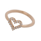 TIFFANY&Co. ティファニー ハートリング #1.5 ダイヤ ピンキーリング 1.5号 レディース K18イエローゴールド YG リング・指輪 Aランク 中古 銀蔵