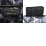 CHRISTIAN DIOR クリスチャンディオール ブックトート ミディアム レオパード柄 ネイビー レディース キャンバス トートバッグ Bランク 中古 銀蔵