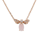 CHAUMET ショーメ アトラップ ネックレス ミツバチ ピンクオパール レディース K18ピンクゴールド PG ネックレス Aランク 中古 銀蔵