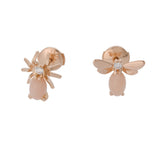 CHAUMET ショーメ アトラップ モワ ピアス ミツバチ 蜘蛛 ピンクオパール レディース K18ピンクゴールド PG ピアス Aランク 中古 銀蔵