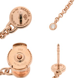 HERMES エルメス アミュレットピアス ダイヤ レディース K18ピンクゴールド PG ピアス Aランク 中古 銀蔵