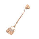 HERMES エルメス アミュレットピアス ダイヤ レディース K18ピンクゴールド PG ピアス Aランク 中古 銀蔵