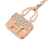 HERMES エルメス アミュレットピアス ダイヤ レディース K18ピンクゴールド PG ピアス Aランク 中古 銀蔵