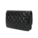 CHANEL シャネル ブリリアント チェーンウォレット ブラック A48692 レディース エナメル ショルダーバッグ Bランク 中古 銀蔵