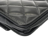 CHANEL シャネル ブリリアント チェーンウォレット ブラック A48692 レディース エナメル ショルダーバッグ Bランク 中古 銀蔵