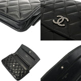 CHANEL シャネル ブリリアント チェーンウォレット ブラック A48692 レディース エナメル ショルダーバッグ Bランク 中古 銀蔵