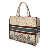 CHRISTIAN DIOR クリスチャンディオール ブックトート ミディアム 花柄 ホワイト レディース キャンバス ハンドバッグ Bランク 中古 銀蔵