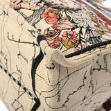 CHRISTIAN DIOR クリスチャンディオール ブックトート ミディアム 花柄 ホワイト レディース キャンバス ハンドバッグ Bランク 中古 銀蔵