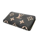 LOUIS VUITTON ルイヴィトン モノグラムアンプラント ジッピーウォレット バイカラー ブラック/ベージュ M80481 レディース レザー 長財布 Aランク 中古 銀蔵